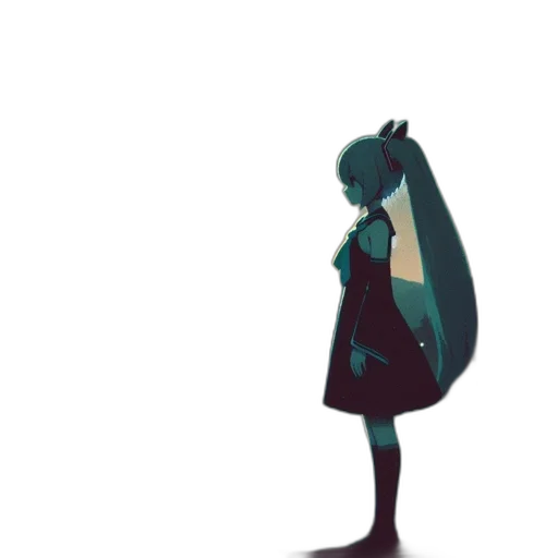 dress, umbrella, robot, staff, concept art, pixel art, anime, watercolor transparent PNG cut-out