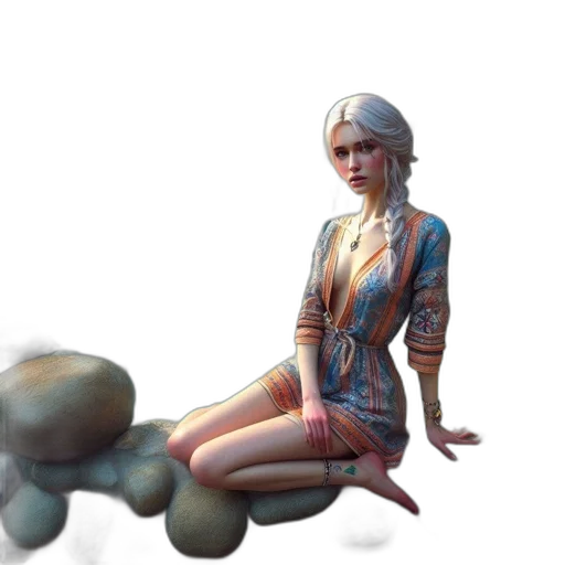 dress, creature, staff, jewelry, concept art, fantasy art, 3d render, photorealistic transparent PNG cut-out