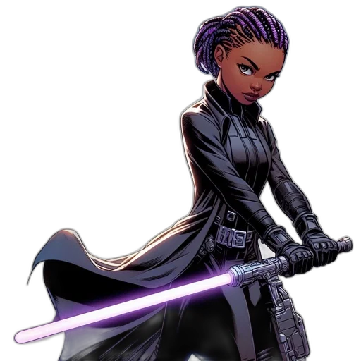staff, weapon, concept art, comic book art, fantasy art, dark, intensely-posed, woman transparent PNG cut-out