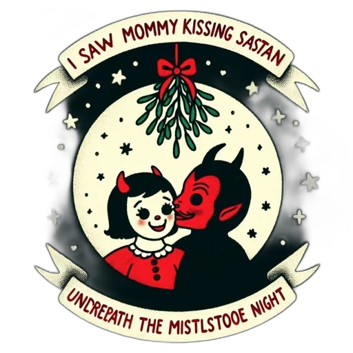 amusing, illustration, portrays, mischievous, character, kissing, child, doll transparent PNG cut-out