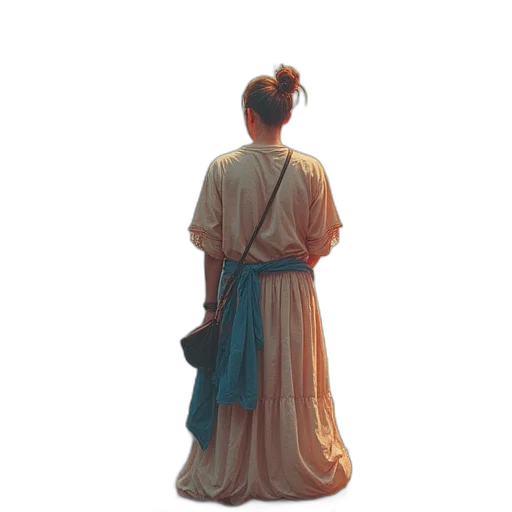 dress, staff, sword, jewelry transparent PNG cut-out