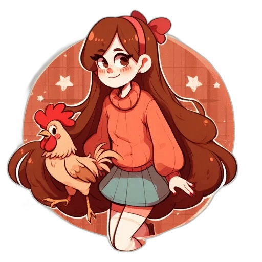 animal, pixel art, anime, cartoon, watercolor, red, colorful, animated transparent PNG cut-out