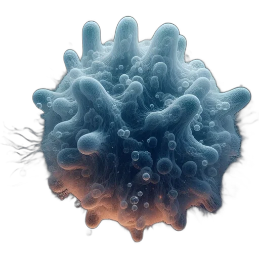 hair, crown, creature, concept art, 3d render, underwater, complex, cell-like transparent PNG cut-out