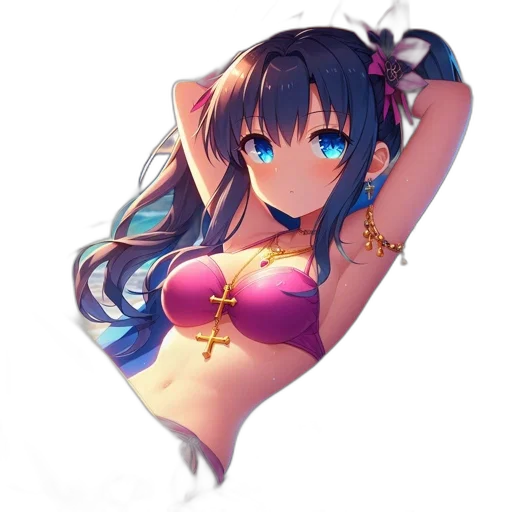 dress, jewelry, weapon, crown, anime, pixel art, fantasy art, cartoon transparent PNG cut-out