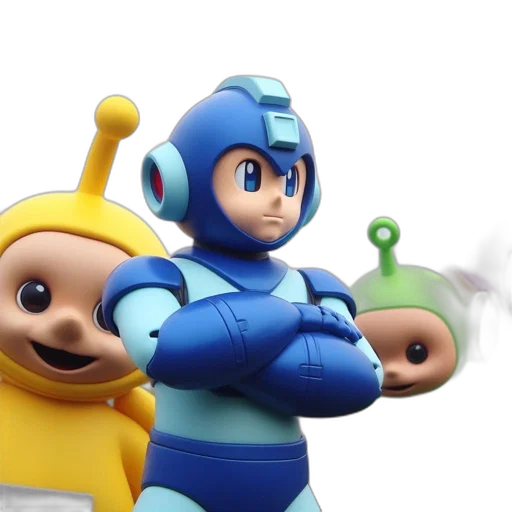robot, concept art, 3d render, outer space, blue, mega, man, stands transparent PNG cut-out