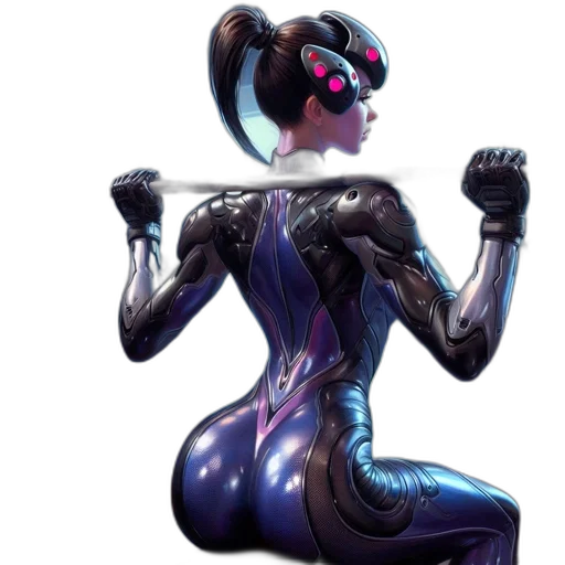 robot, cyberpunk, concept art, comic book art, fantasy art, woman, metallic, bodysuit transparent PNG cut-out