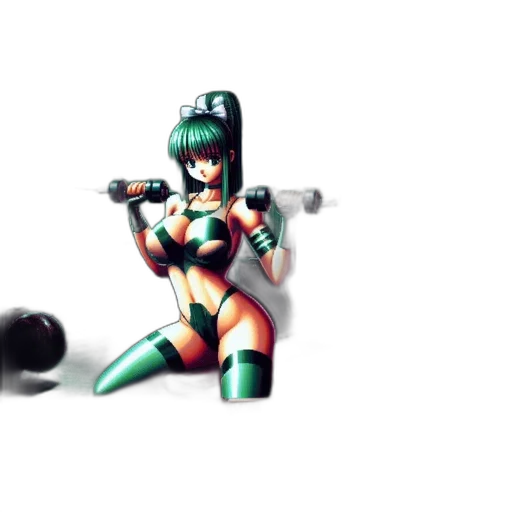 weapon, robot, sword, staff, 3d render, pixel art, concept art, comic book art transparent PNG cut-out
