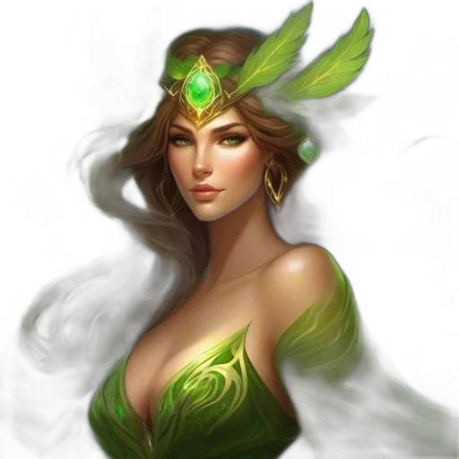 crown, jewelry, dress, fantasy art, concept art, pixel art, photorealistic, green transparent PNG cut-out