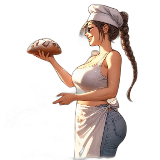 food, staff, hat, dress, concept art, anime, pixel art, fantasy art transparent PNG cut-out