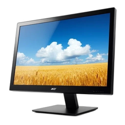 furniture, 3d render, sleek, modern, computer, monitor, black, frame transparent PNG cut-out