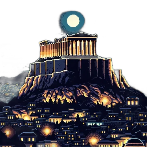 building, concept art, pixel art, fantasy art, 3d render, night, nighttime, pixel transparent PNG cut-out