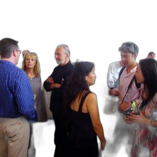 staff, city street, group, people, socializing, front, signs, fleur transparent PNG cut-out