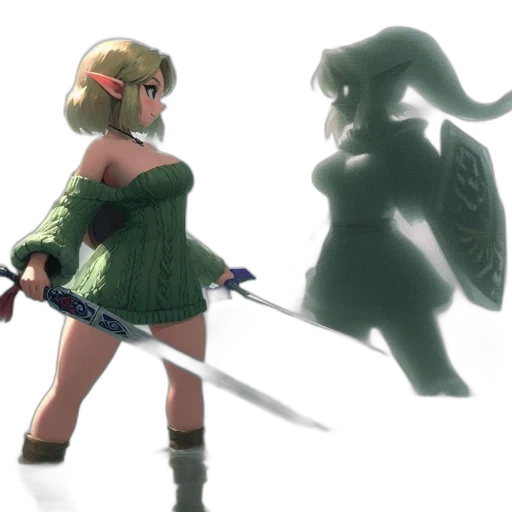 sword, weapon, staff, concept art, fantasy art, 3d render, pixel art, green transparent PNG cut-out