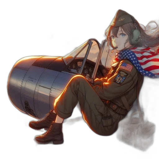 weapon, jacket, robot, hat, concept art, pixel art, anime, fantasy art transparent PNG cut-out