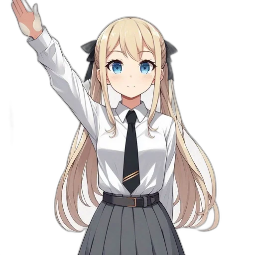 staff, dress, robot, anime, cartoon, pixel art, concept art, monochrome transparent PNG cut-out