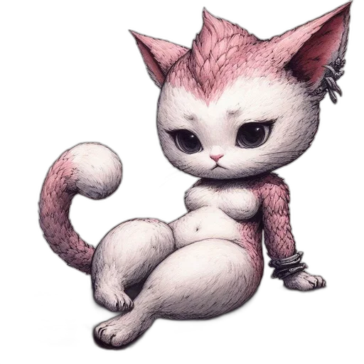animal, creature, staff, concept art, fantasy art, pencil sketch, pixel art, artistic transparent PNG cut-out
