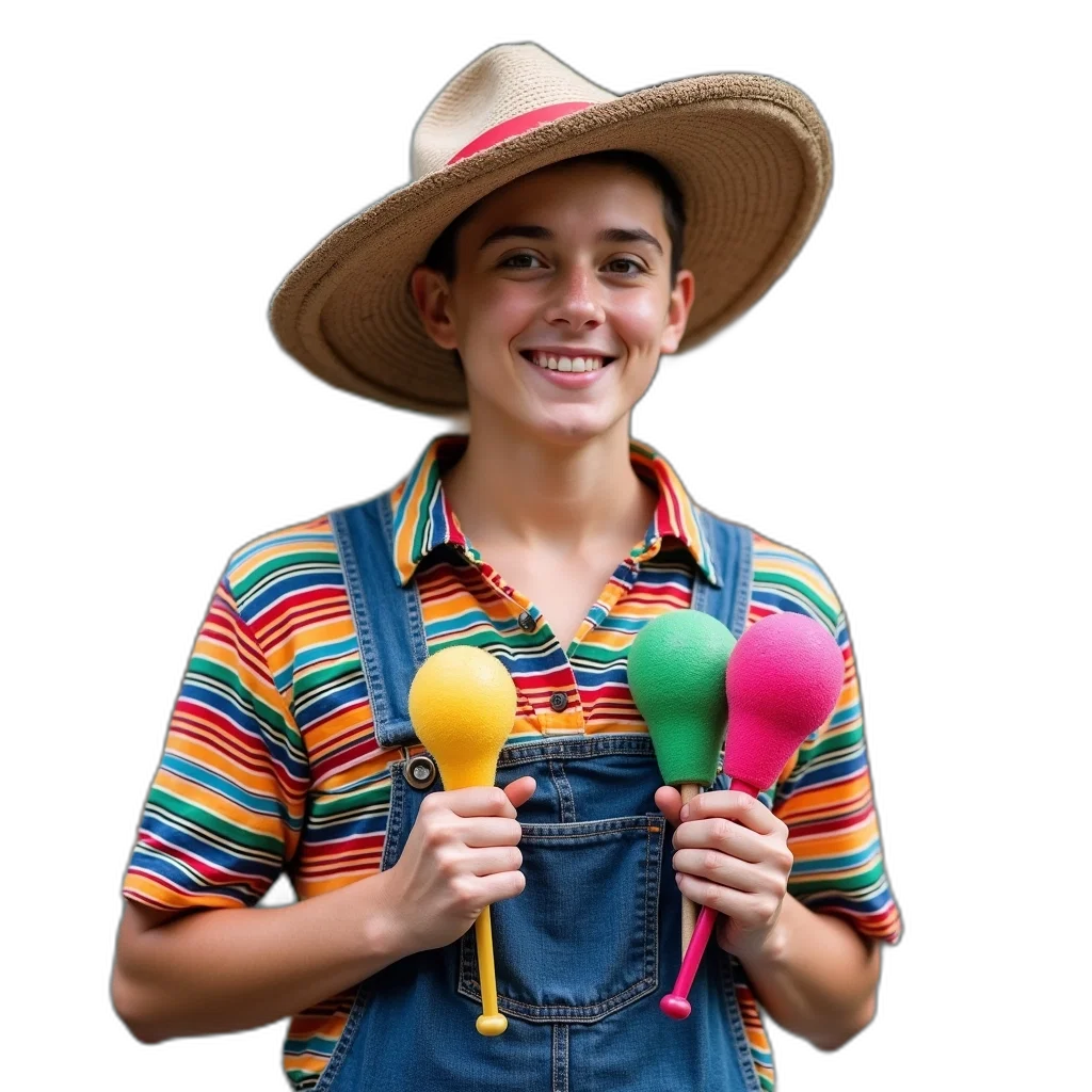 hat, staff, umbrella, face, photorealistic, person, wearing, colorful transparent PNG cut-out