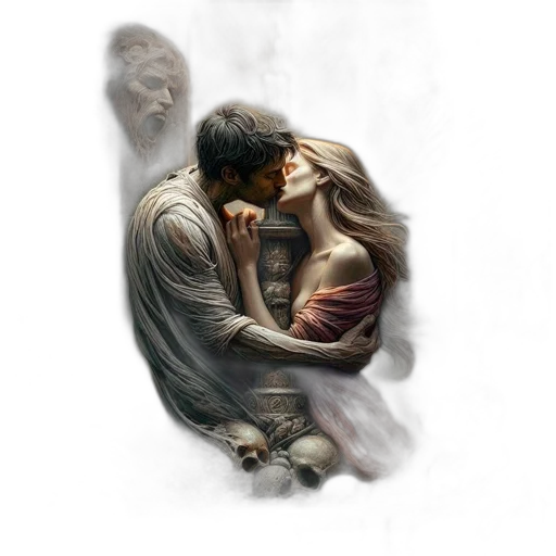 mask, photorealistic, fantasy art, concept art, comic book art, fog, fire, underwater transparent PNG cut-out