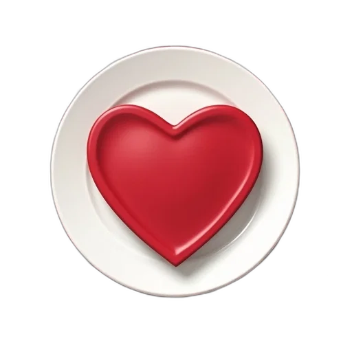 food, jewelry, heart, plate transparent PNG cut-out