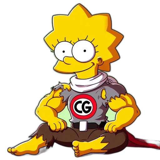 staff, cartoon, concept art, pixel art, anime, lisa, simpson, character transparent PNG cut-out