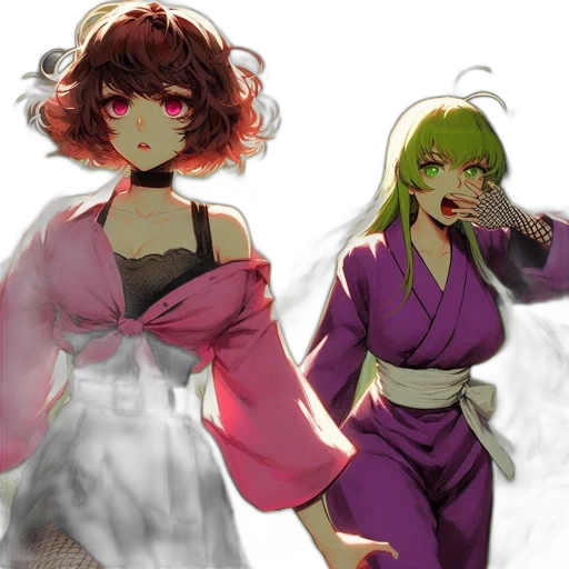 concept art, anime, watercolor, pixel art, neon lights, green, monochrome, pastel transparent PNG cut-out