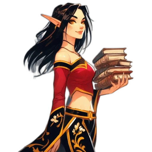 staff, dress, fantasy art, concept art, pixel art, comic book art, golden, illustrated transparent PNG cut-out
