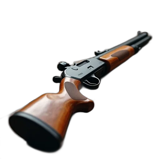 weapon, staff, animal, 3d render, photorealistic, concept art, wooden, shotgun transparent PNG cut-out