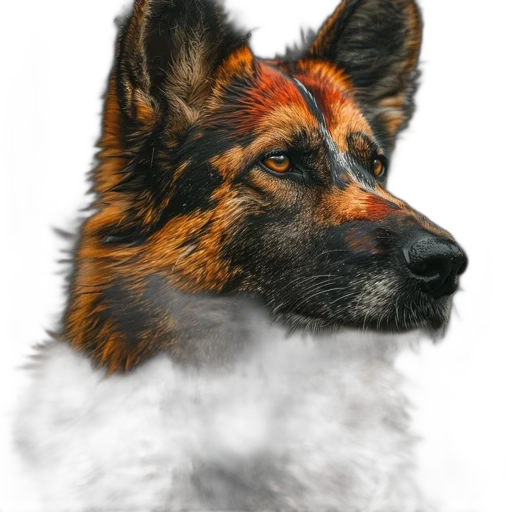 animal, staff, face, creature, photorealistic, 3d render, concept art, fantasy art transparent PNG cut-out