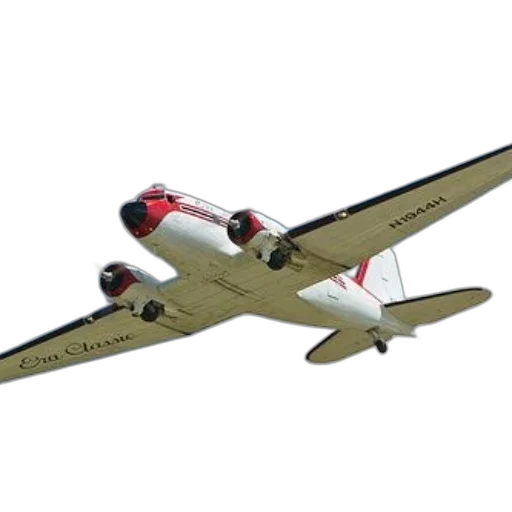 3d render, vintage, era, classic, airplane, red, accents, propellers transparent PNG cut-out