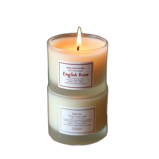 fire, stack, three, english, rose, candles, labels, them transparent PNG cut-out