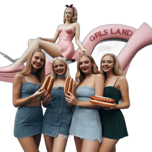 shoes, food, dress, car, vaporwave, 3d render, concept art, neon lights transparent PNG cut-out