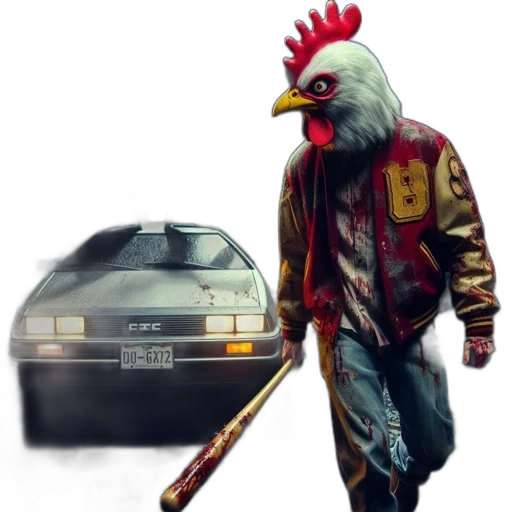 car, jacket, concept art, photorealistic, pixel art, 3d render, person, chicken transparent PNG cut-out