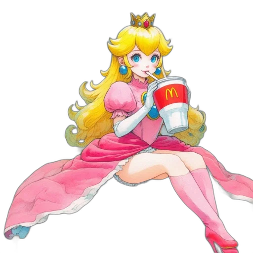 crown, dress, food, vaporwave, concept art, pixel art, watercolor, pastel transparent PNG cut-out