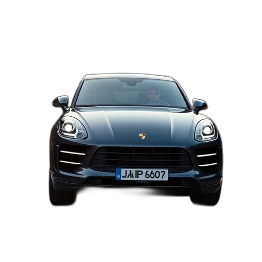 car, photorealistic, 3d render, person, driving, porsche, macan, turbo transparent PNG cut-out