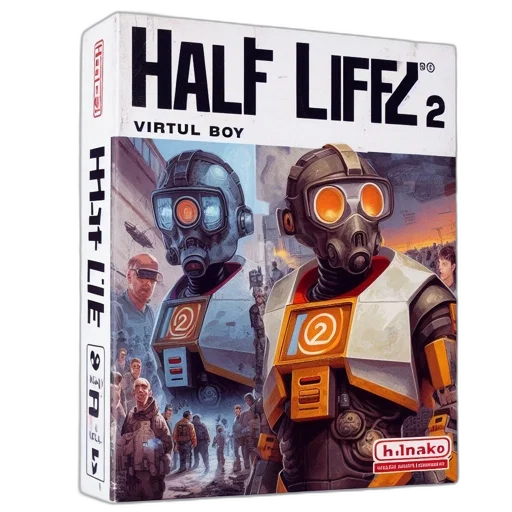 concept art, 3d render, comic book art, board, game, half, life, box transparent PNG cut-out