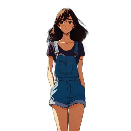 dress, face, anime, pixel art, cartoon, concept art, blue, pastel transparent PNG cut-out