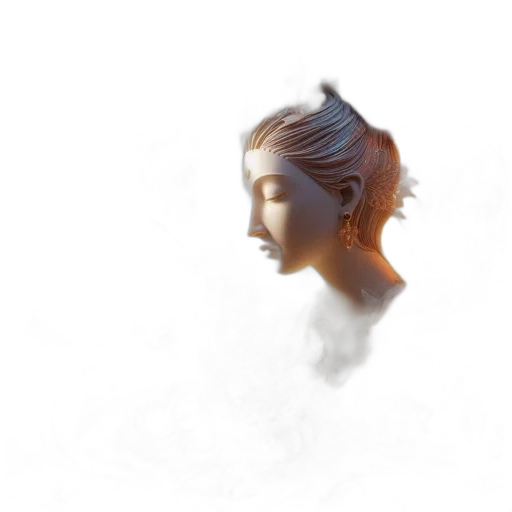 face, crown, mask, jewelry, photorealistic, 3d render, concept art, oil painting transparent PNG cut-out