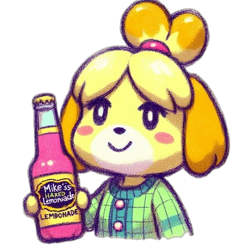 bottle, animal, food, creature, pixel art, watercolor, concept art, vaporwave transparent PNG cut-out