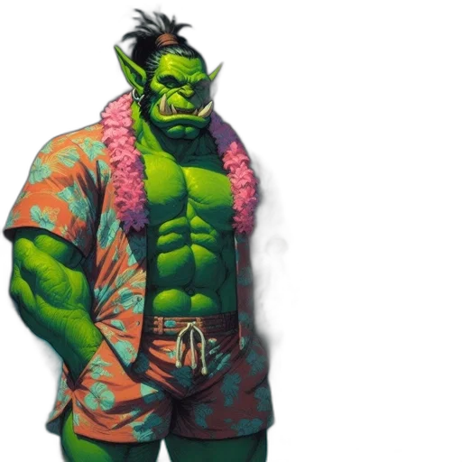 jacket, creature, animal, staff, concept art, comic book art, 3d render, fantasy art transparent PNG cut-out