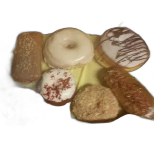 food, jewelry, 3d render, photorealistic, earth tones, box, assorted, donuts transparent PNG cut-out