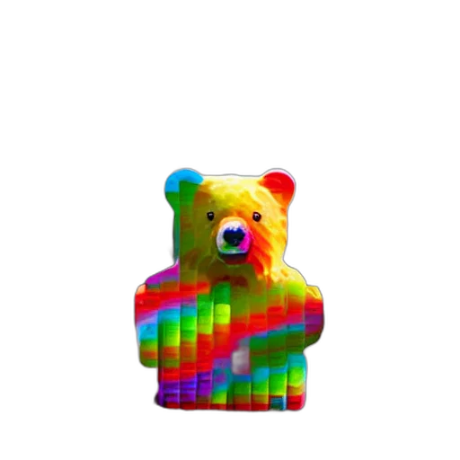 animal, creature, 3d render, pixel art transparent PNG cut-out
