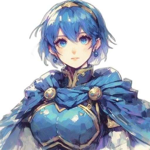 crown, dress, sword, face, watercolor, fantasy art, concept art, anime transparent PNG cut-out