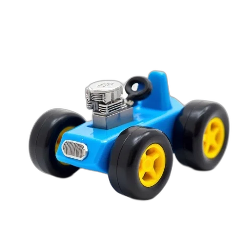 car, robot, weapon, 3d render, blue, toy, large, cylindrical transparent PNG cut-out