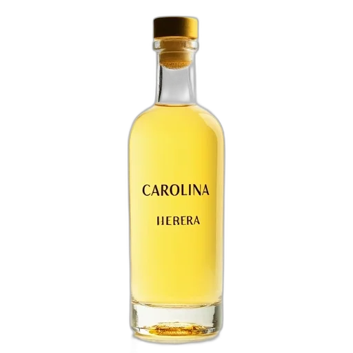 bottle, clear, glass, golden, cap, containing, yellow, liquid transparent PNG cut-out