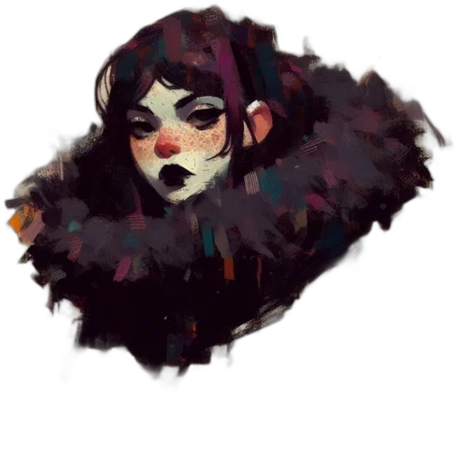 mask, face, creature, jacket, watercolor, pixel art, concept art, oil painting transparent PNG cut-out
