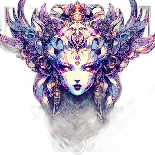 mask, crown, face, dragon transparent PNG cut-out