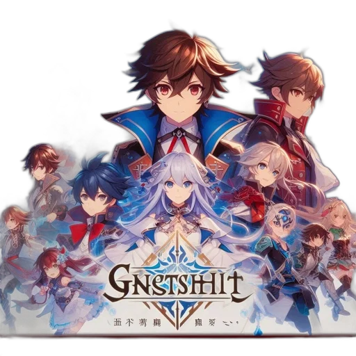 concept art, pixel art, colorful, video, game, cover, featuring, diverse transparent PNG cut-out