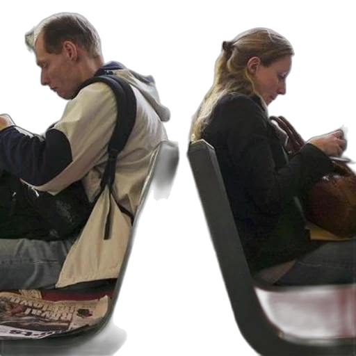 jacket, photorealistic, concept art, 3d render, cyberpunk, two, people, sitting transparent PNG cut-out