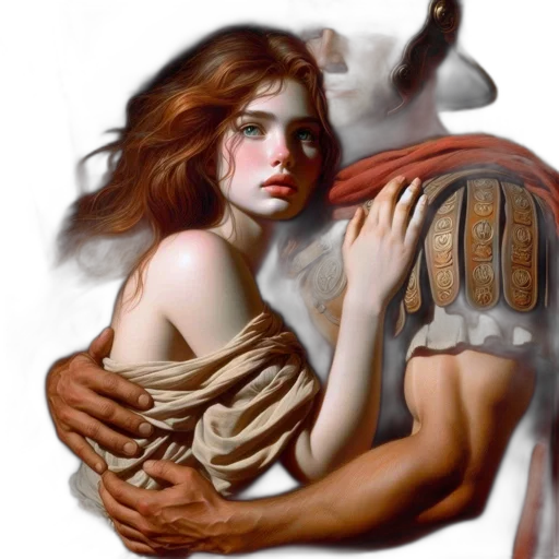 fantasy art, concept art, oil painting, photorealistic, forest, fire, night, roman transparent PNG cut-out