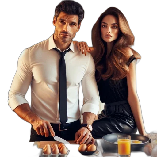 dress, photorealistic, concept art, brightly, lit, modern, kitchen, well-dressed transparent PNG cut-out
